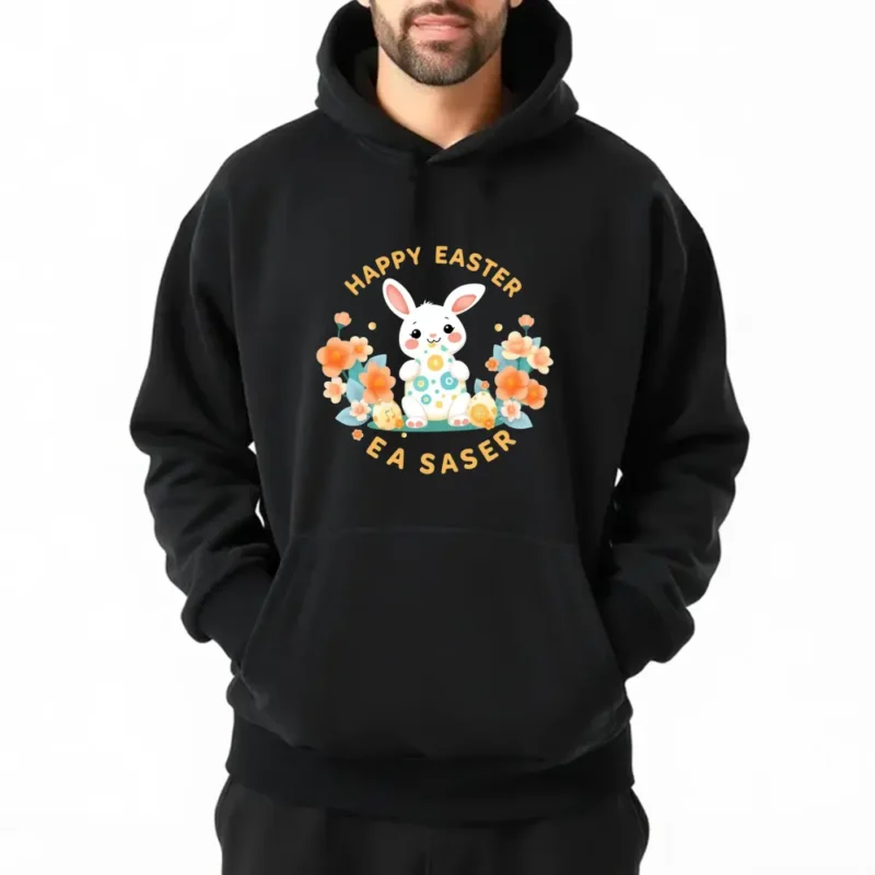 Easter Table Runner With Bunny Prints Hoodie