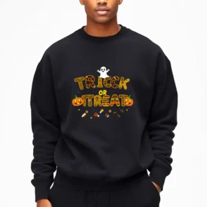 Halloween Door Wreath With Skulls And Bats Sweatshirt