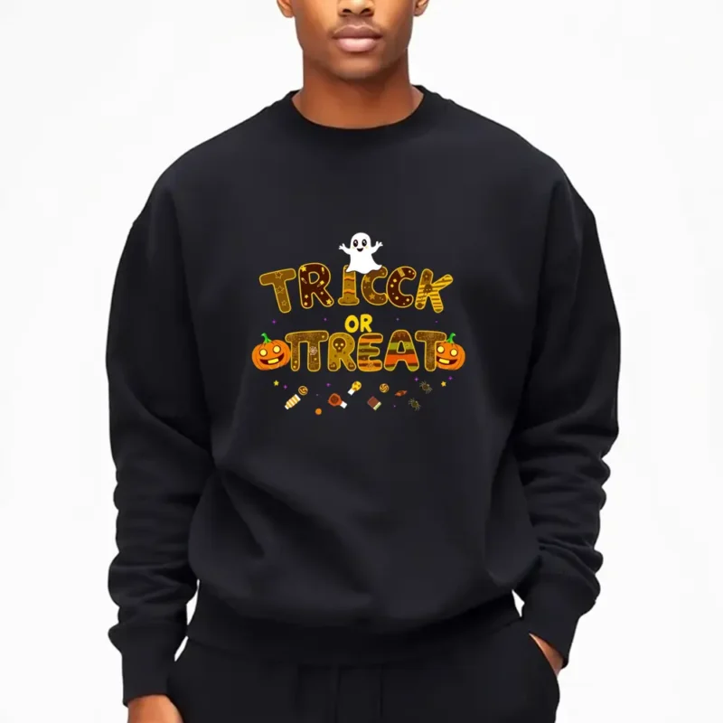 Halloween Door Wreath With Skulls And Bats Sweatshirt
